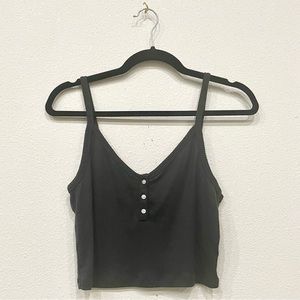 AE Cropped Cami Button Up